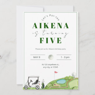 Golfpark t-shirt Kind verjaardagsfeestje Kaart