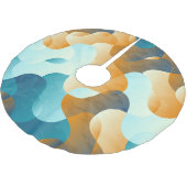  golfpatroon, blauw en bruin. kerstboom rok (Gekanteld)