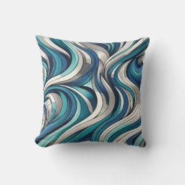 golfpatroon geïnspireerd op de oceaan kussen