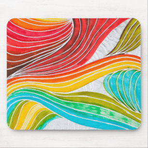 Golfpatroon getekend door Waterverf verf Muismat