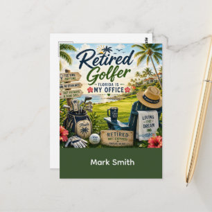Golfpensioen in Florida Briefkaart