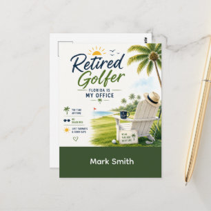 Golfpensioen in Florida Briefkaart
