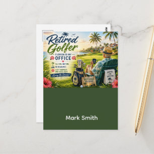 Golfpensioen in Florida Briefkaart