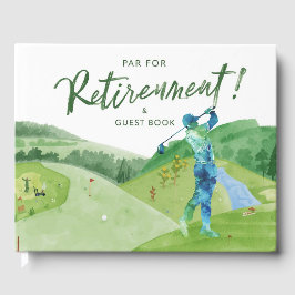 Golfpensioen met bier op golfkarretje gastenboek