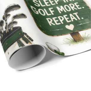Golfpensioen thema voor golfer cadeaupapier