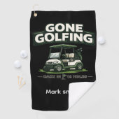 Golfpensioen thema voor golfer golfhanddoek (Insitu)
