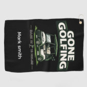 Golfpensioen thema voor golfer golfhanddoek (Horizontaal)