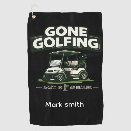 Golfpensioen thema voor golfer golfhanddoek (Voorkant)
