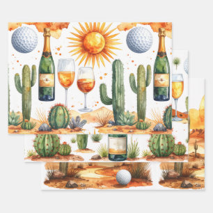 Golfpensioenfeest in Arizona Inpakpapier Vel