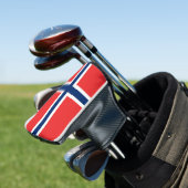 Golfputter Hoesje met Noorse vlag Golfheadcover (Insitu)
