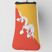 Golfputter Hoesje met vlag van Bhutan Golfheadcover (Draai 90)