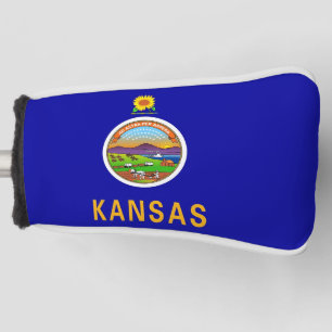 Golfputter Hoesje met vlag van Kansas, Verenigde S Golfheadcover