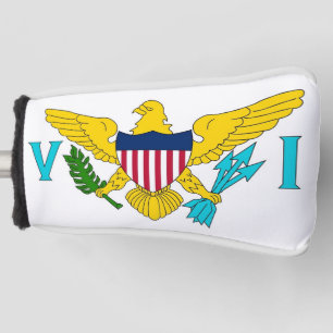 Golfputter Hoesje met vlag van Maagdeneilanden, Ve Golfheadcover