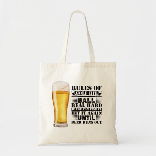 Golfregels grappig gezegde voor golfer tote bag (Voorkant)