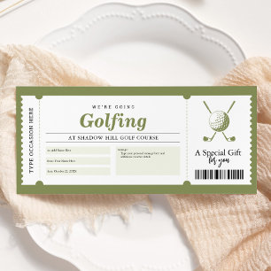 Golfreiscadeaubon Voucher Kaart
