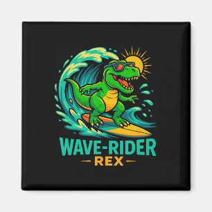 Golfrijder Rex Grappige Surfende Dinosaur T-rex Zo Magneet