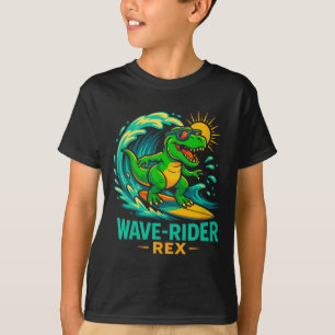 Golfrijder Rex Grappige Surfende Dinosaur T-rex Zo T-shirt