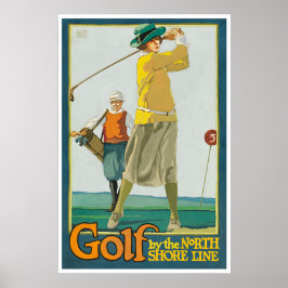 Golfschilderij Golfer Cadeau Poster Kunst Sportpri