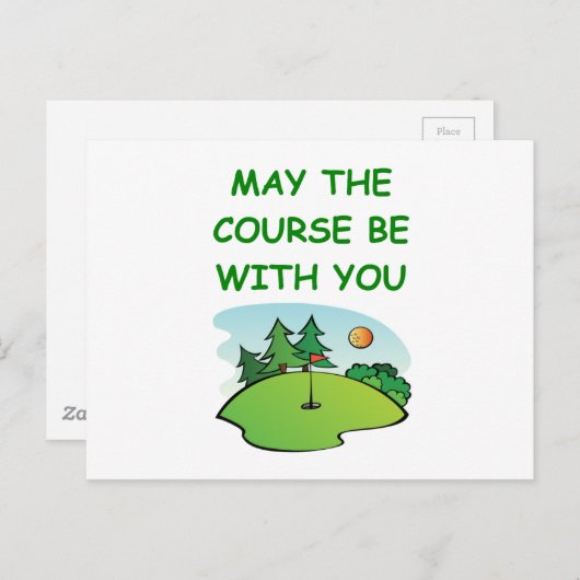 golfspel briefkaart (Voorkant / Achterkant)