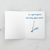 Golfspel Gefeliciteerd Kaart (Binnen)