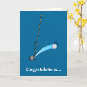 Golfspel Gefeliciteerd Kaart (Gele Bloem)