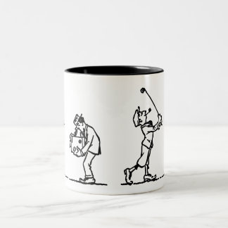 Golfspeler - als een baas tweekleurige koffiemok