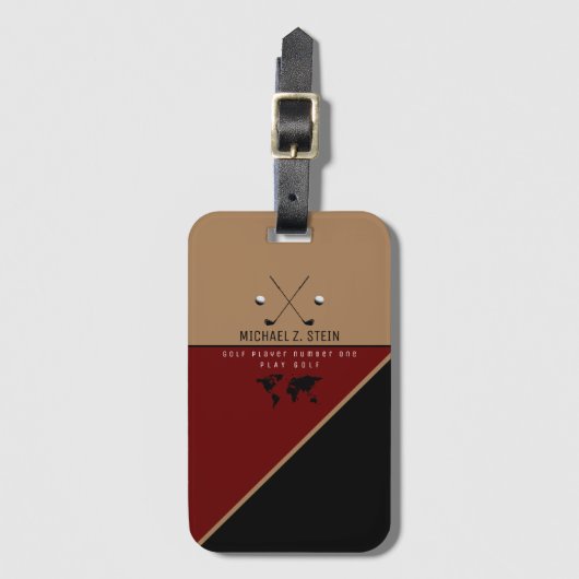 golfspeler bagagelabel (Voorkant (verticaal))
