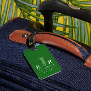 Golfspeler Cool Klasse Monogram Bagagelabel