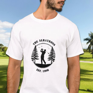 Golfspeler Dennenbomen Naam Toevoegen T-shirt