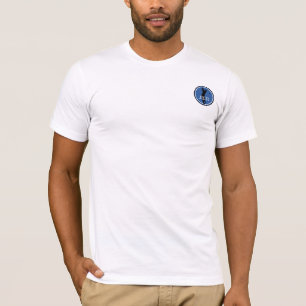 Golfspeler Golfer Sport Geborduurd Blauw Zwart T-shirt