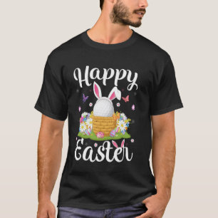 Golfspeler Happy Easter Eierjacht Konijn Oor Golf T-shirt