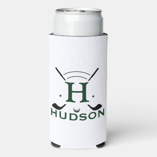 Golfspeler Initiaal Naam Aangepaste Monogram (Seltzer Achterkant)