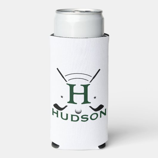 Golfspeler Initiaal Naam Aangepaste Monogram (Seltzer Voorkant)