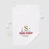 Golfspeler monogram golfhanddoek (Insitu)