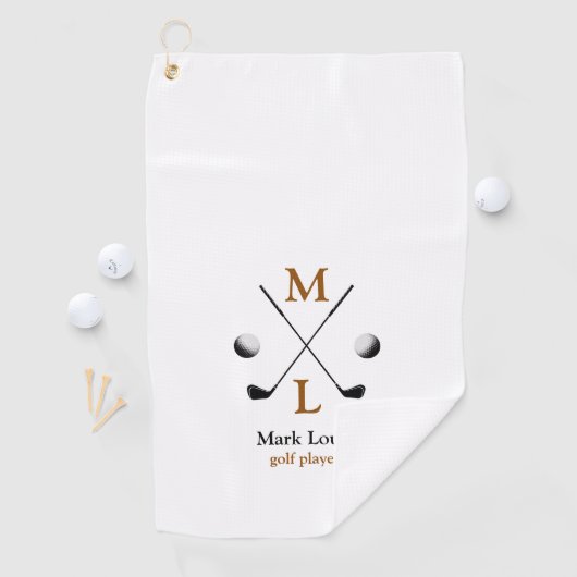 Golfspeler Monogram logo golfhanddoek (Insitu)