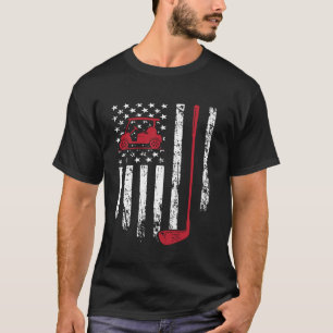 Golfspeler Patriottische Amerikaanse golfer VS Vla T-shirt