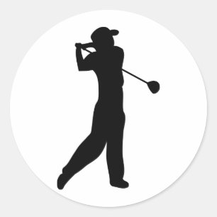 golfspeler ronde sticker
