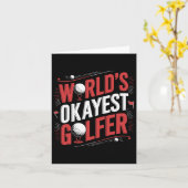 Golfspeler World's Okayest Golfer Kaart (Gele Bloem)