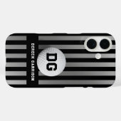 golfspeler | Zilveren Initialen Case-Mate iPhone Case (Achterkant (horizontaal))
