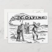 Golfsport Golfer Golf Tournament Briefkaart (Voorkant / Achterkant)