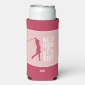 Golfsport Grappig T-shirt Quote Leuke Magenta Rood (Seltzer Voorkant)