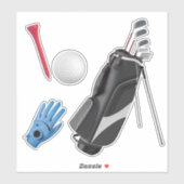 Golfspullen Sticker (Vel)