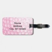 Golfsteun | Roze Bagagelabel (Achterkant horizontaal)