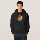 Golfstructuur Retro Disc Hoodie (Voorkant volledig)