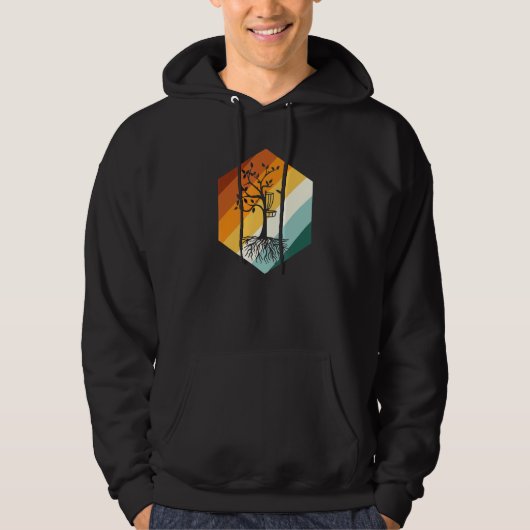 Golfstructuur Retro Disc Hoodie (Voorkant)