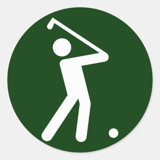 Golfsymbool Sticker (Voorkant)