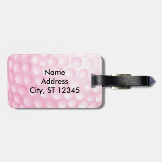 GolfT-shirt | Roze Bagagelabel (Achterkant horizontaal)