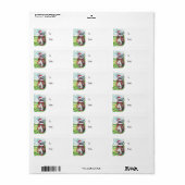 Golftas met Santa Hat voor Golfer Etiket (Full Sheet)