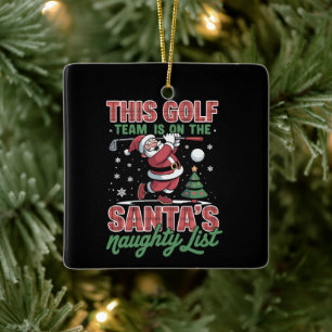 Golfteam staat op de stoute lijst van Sinterklaas Keramisch Ornament