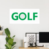 Golfteken Poster (Thuiskantoor)
